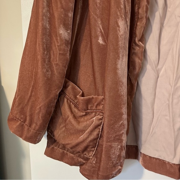 XiRENA Vintage Velvet Old Rose Jax Open Front Jacket Womens Medium - Picture 6 of 10